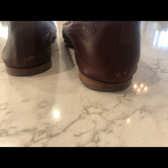 Brown Chloe Lauren scallop ballet flats 7.5 - Picture 2 of 6